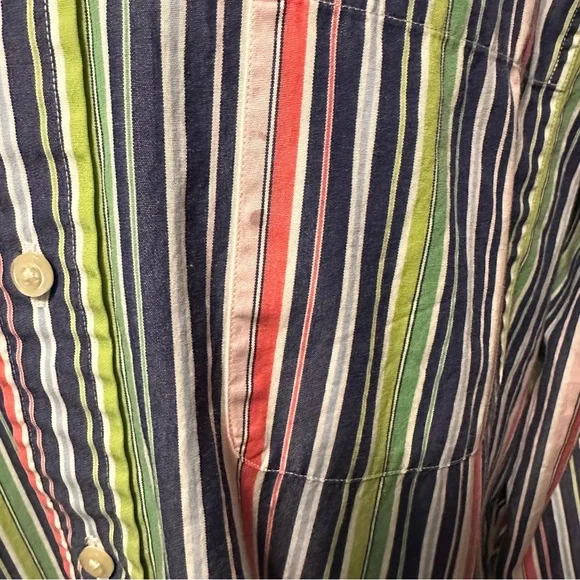 Vintage Tommy Hilfiger Multicolor Striped Button-Down Shirt | Men’s M - Picture 4 of 9